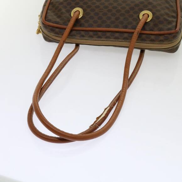 CELINE Macadam Canvas Shoulder Bag Pvc Brown - Picture 7 of 12